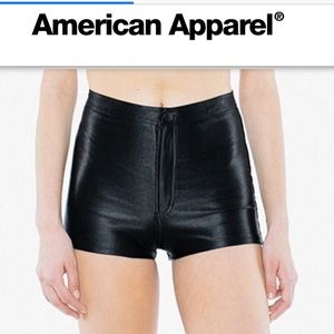 american apparel raver disco shorts high waisted